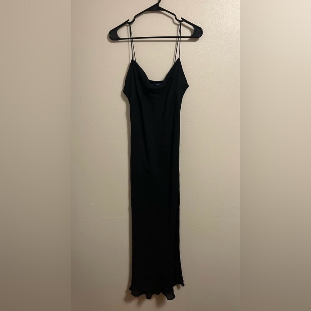 Ann Taylor 100% Silk Black Maxi Dress